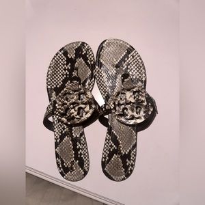 Tory Burch Snakeskin Sandals Size 8